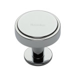 M Marcus Heritage Brass Stepped Disc Design Cabinet Knob with Rose 32mm 